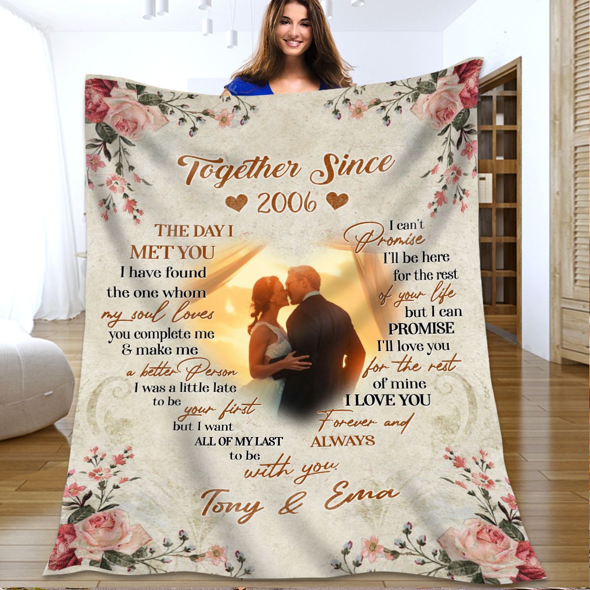 Personalized Blanket Same Day Photo Blanket Custom Map And Photo