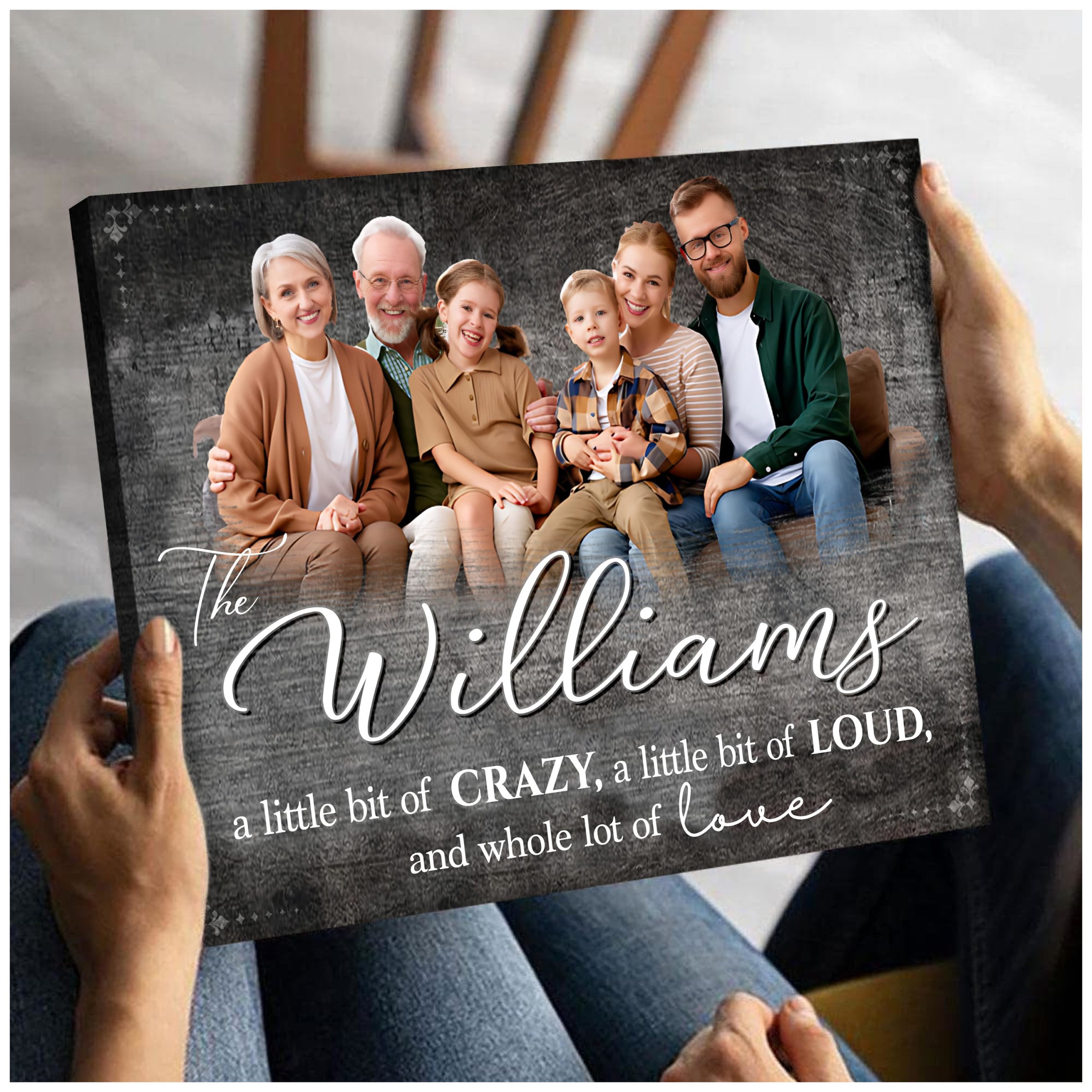 Personalized Family Photo Portrait Canvas Best Family Gift For Home Wall Art Decor