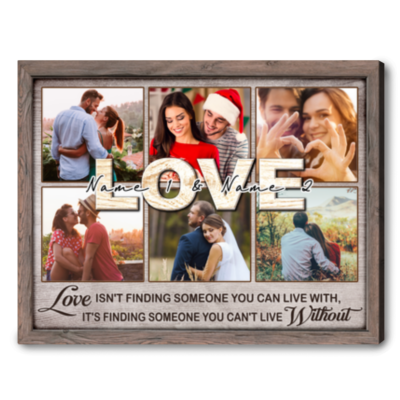 Beautiful Wedding Gift For Her For Him Custom Couple Photo Gift Ideas