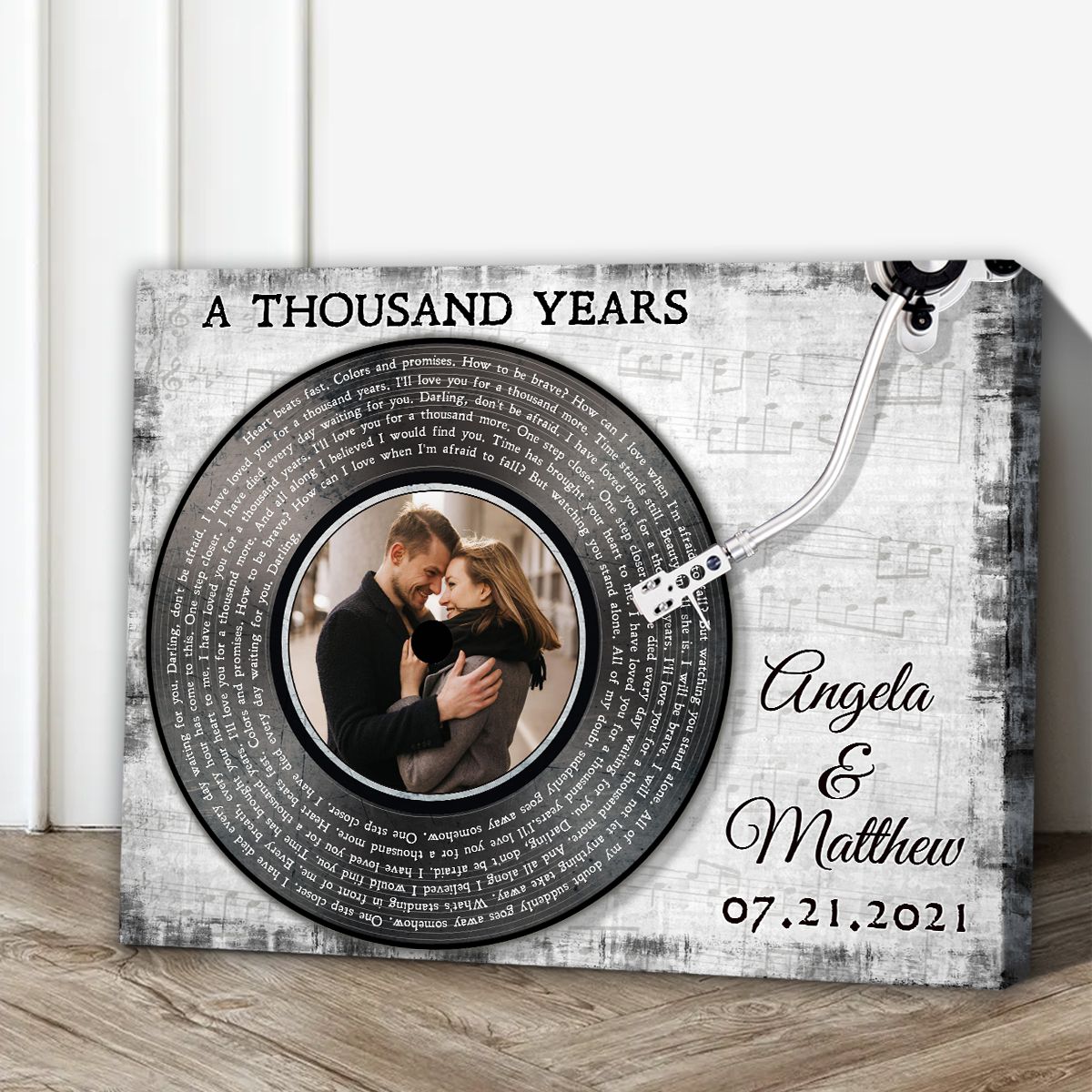 Vinyl Records Art  Custom Wedding Song Lyrics Anniversary Gift