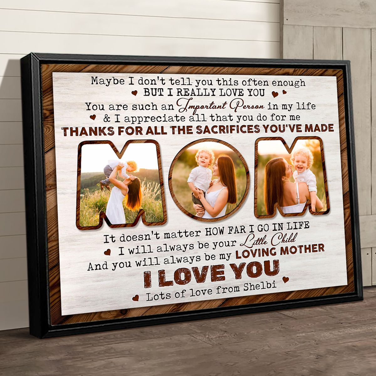 Unique Mom Christmas Gifts Memorial Mom Gifts Personalized Mom Photo  Collage Wall Art - Oh Canvas