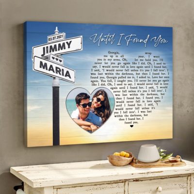 Custom Wedding Song Lyric Wall Art Unique Anniversary Gift For Him Her 01