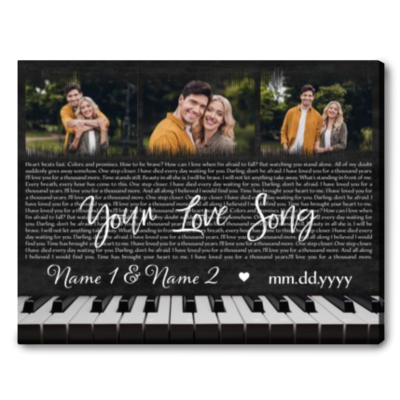 Piano Any Song Lyrics Canvas Personalized Music Photos Canvas Wall Art