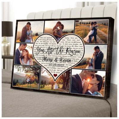 Personalized Song Lyrics Canvas Wall Art Unique Gift Idea For Couples 01