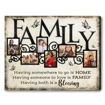 Custom Photos Family Canvas Wall Art Unique Family Gift Ideas