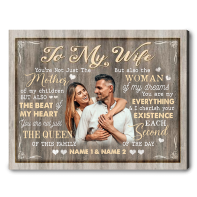 Personalized Husband And Wife Portrait From Photo On Canvas