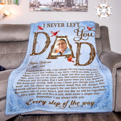 Personalized Memorial Dad Blanket Sympathy Gift For Loss Of Dad 01