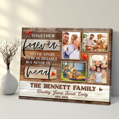 Personalized Family Picture Canvas Print Custom Collage Wall Art With Your Photos