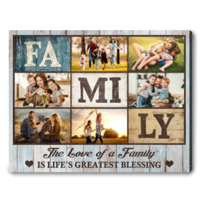 Personalized Family Photo Canvas Wall Art Gift Idea For Family