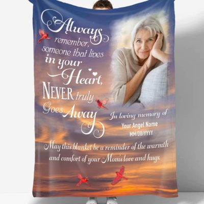In Loving Memory Blanket Personalized with Photo Grandma Grandpa Memorial Gifts