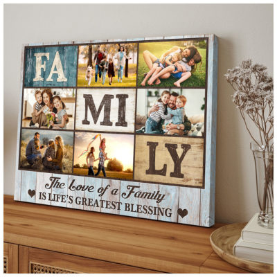Personalized Family Photo Canvas Wall Art Gift Idea For Family 01
