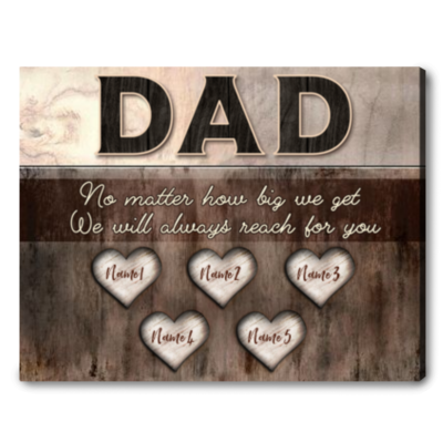 Custom Fathers Day Gift Ideas Gift For Dad Canvas Print