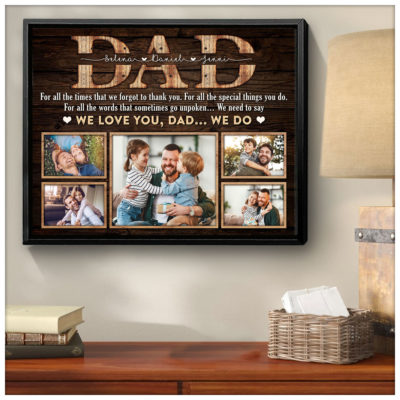 Sentimental Father's Day Gift Custom Canvas Gift For Dad 01