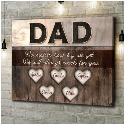 Custom Fathers Day Gift Ideas Gift For Dad Canvas Print