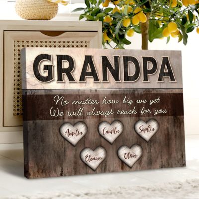 Custom Fathers Day Gift Ideas Gift For Grandpa Canvas Print