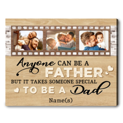 Personalized Photo Dad Canvas Father's Day Birthday Gift For Dad