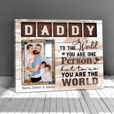 Father's Day Gift Idea Custom Dad Photo Canvas Print For Father's Day