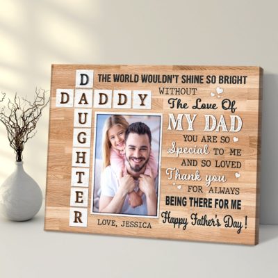 Father's Day Gifts For Dad From Daughter Personalized Canvas Gifts
