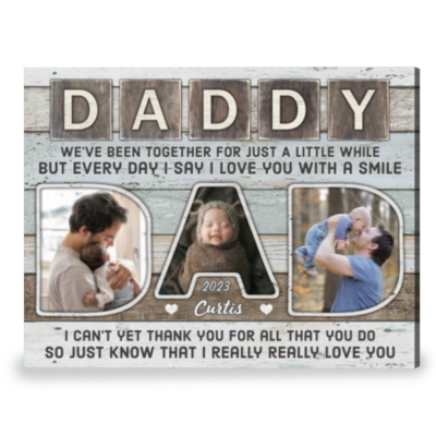 Sentimental Gift For First Time Dad Custom First Father's Day Gift Canvas Print