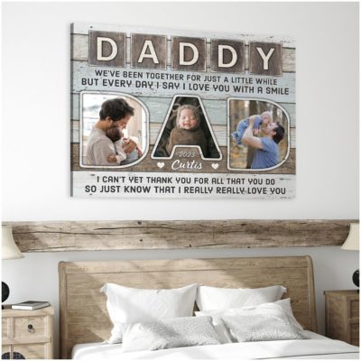 Sentimental Gift For First Time Dad Custom First Father's Day Gift Canvas Print