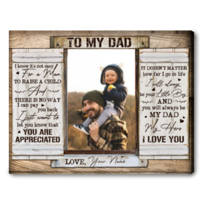 Meaningful Father's Day Gift For Dad From Son Canvas Gift For Dad