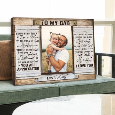 Meaningful Father's Day Gift For Dad From Daughter Canvas Gift For Dad 01