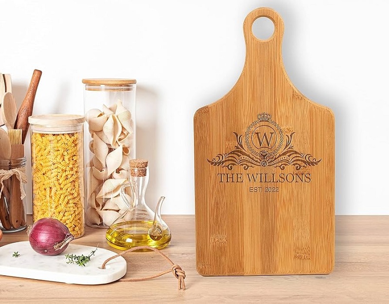 future father-in-law gifts: Personalized Bamboo Cutting Board