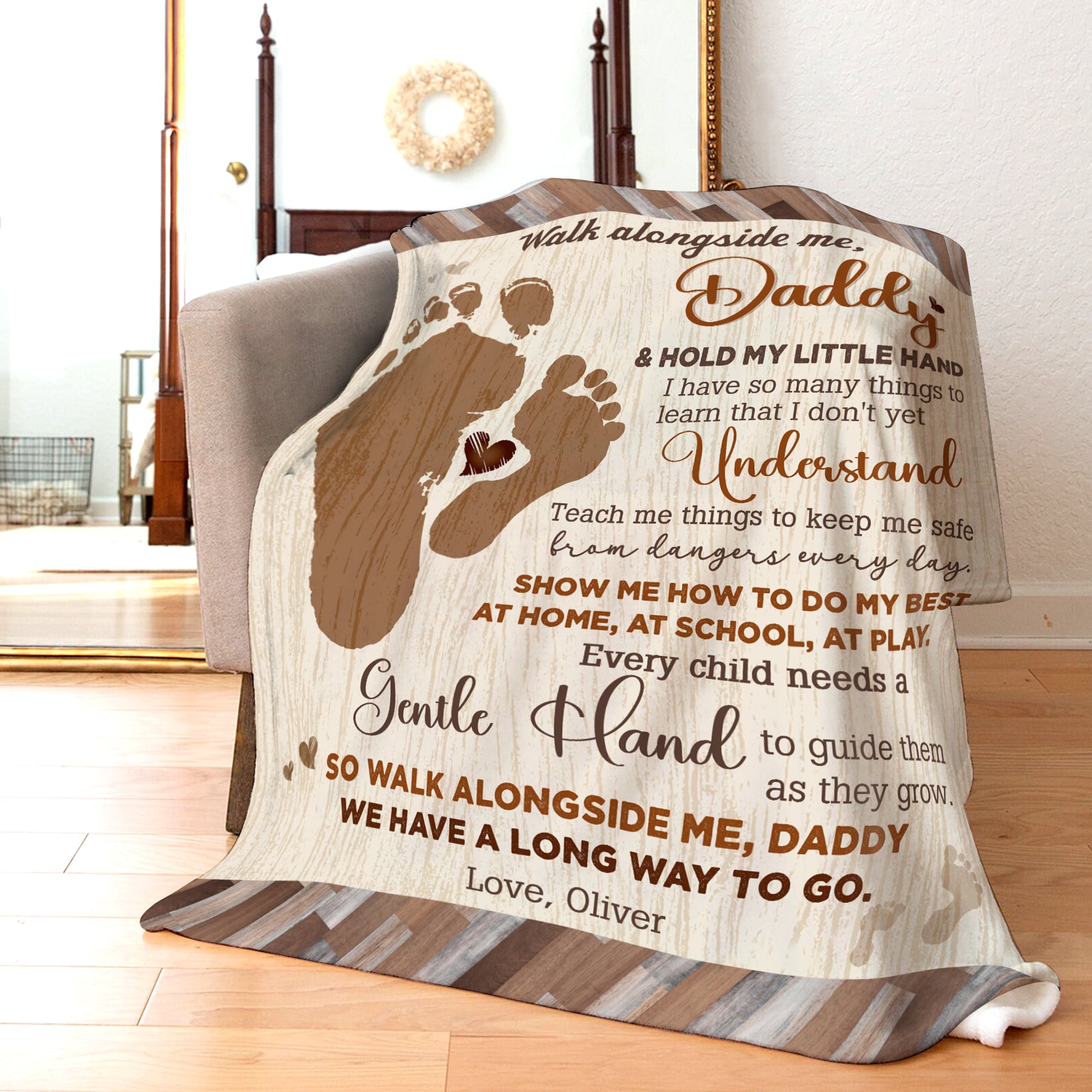 Fathers day fleece discount blanket