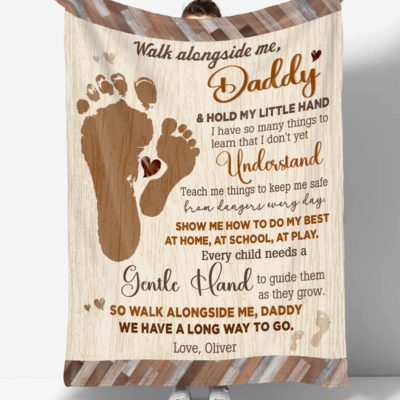 Meaningful Gifts For Father's Day Birthday Great Customized Fleece Blanket To My Dad