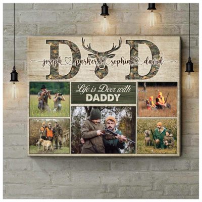 Personalized Deer Hunting Gift For Daddy Dad Birthday Gift 01