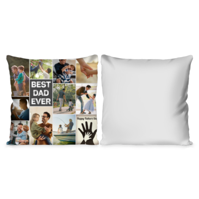 Personalized Dad Photo Collage Pillow Best Dad Ever Pillow Father's Day Gift