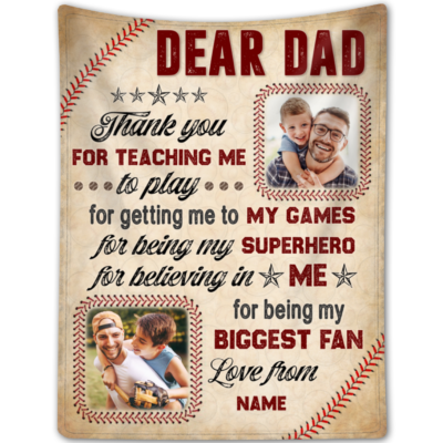Baseball Blanket Dad Gifts Unique Gift For Baseball Dad