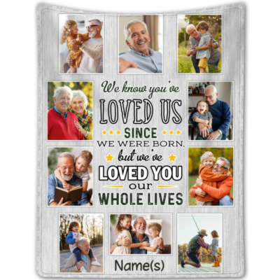 Special Gift For Grandpa Birthday Custom Father's Day Blanket Gift