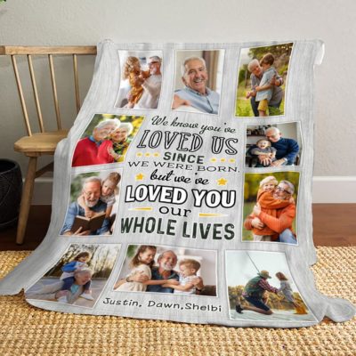 Special Gift For Grandpa Birthday Custom Father's Day Blanket Gift 01