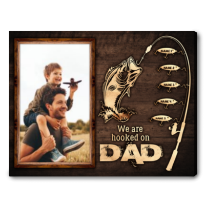 Personalized Fishing Dad Canvas Print Unique Father's Day Gift For Dad