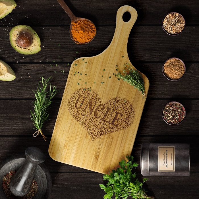 Engraved Uncle Cutting Board - Father's Day gift for Uncle