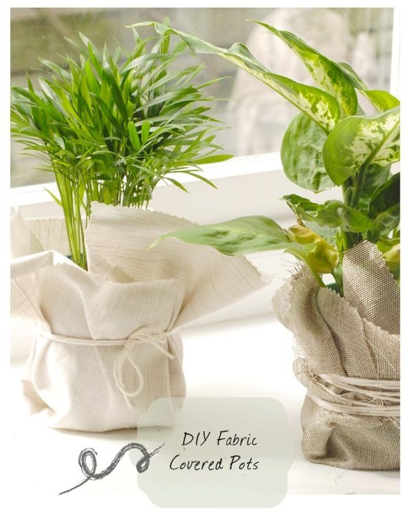Diy Father'S Day Gift Ideas - Fabric-Wrapped Planter