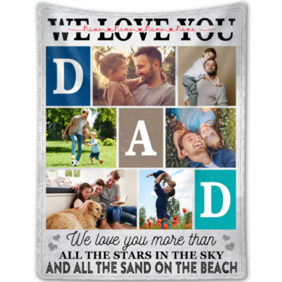 Personalized Father's Day Blanket Unique Dad Birthday Gift