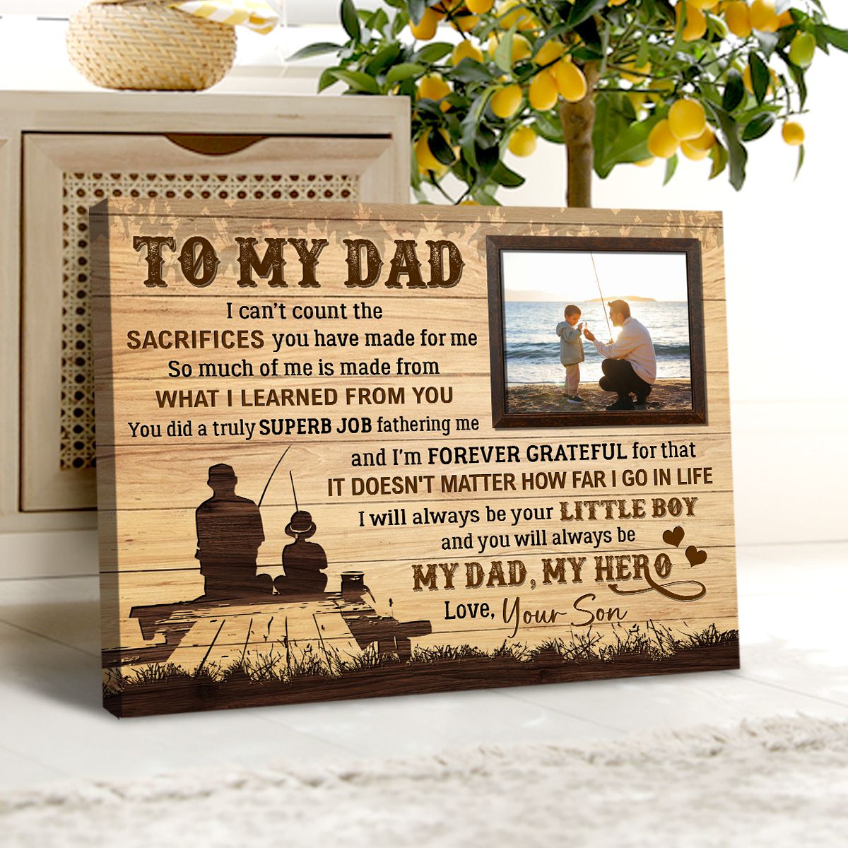 Fishing Gifts For Dad From Son Perfect Father's Day Gift From Son - Oh  Canvas