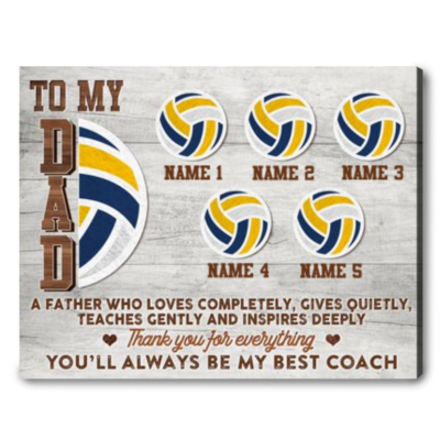 Volleyball Dad Canvas Print Father's Day Gift For Volleyball Dad