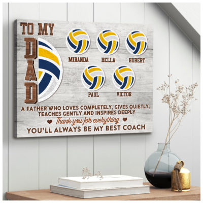 Volleyball Dad Canvas Print Father's Day Gift For Volleyball Dad 01