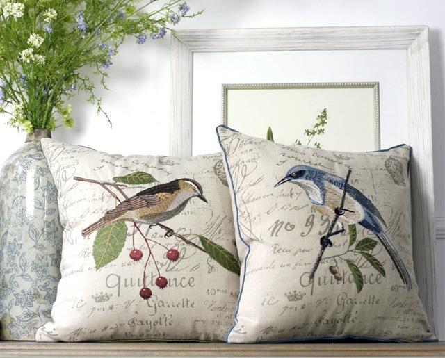 Bird Pillow Cover - gifts for wildlife lovers