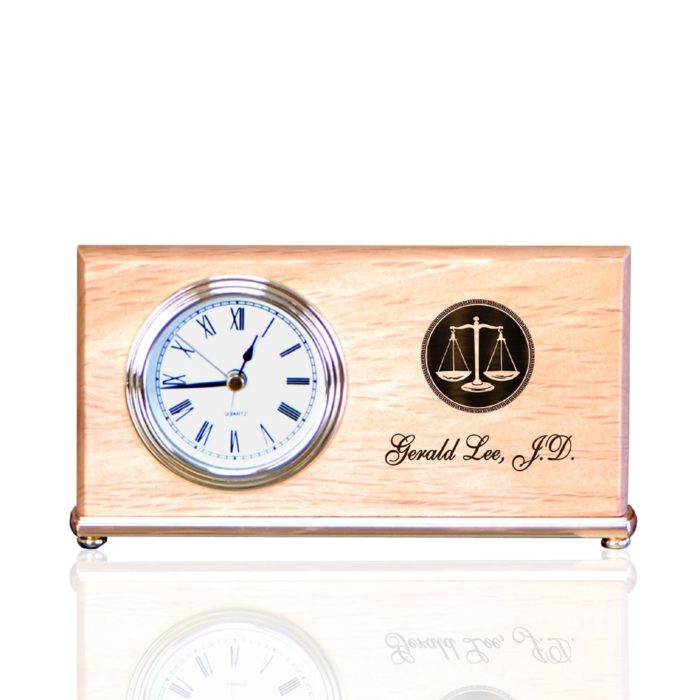 Personalized Wooden Wall Clock - Professional Gifts For Lawyers