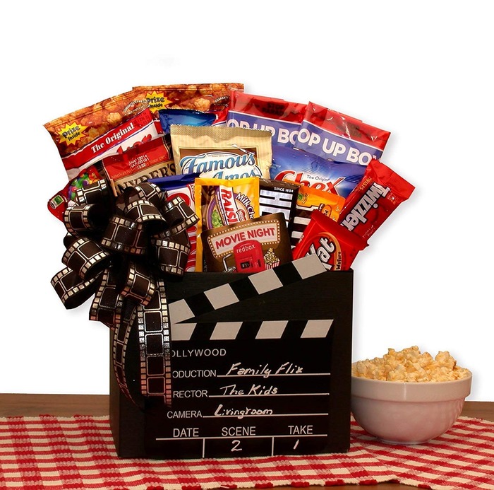 Just Because Gifts For Him - Movie Night Gift Basket