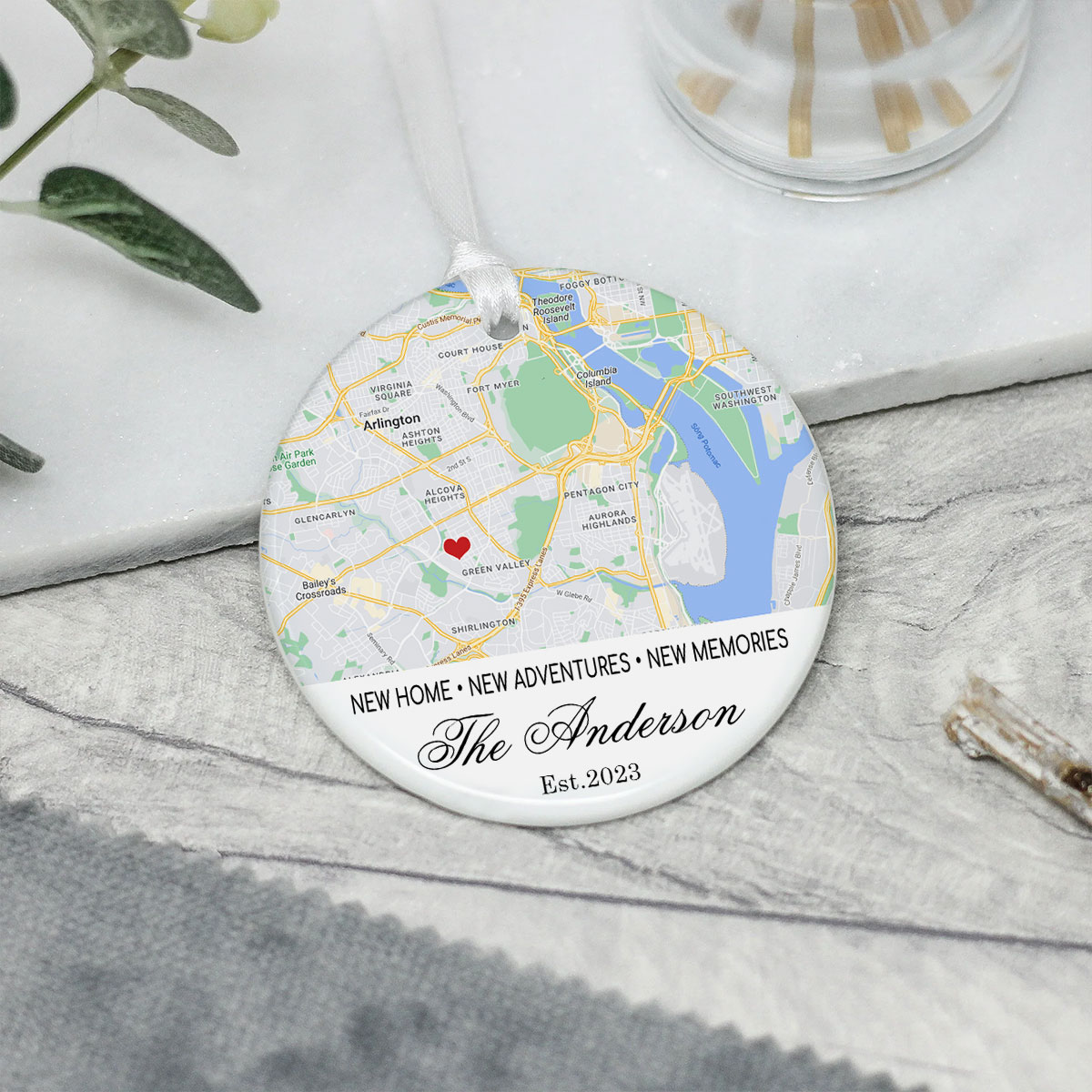 New Home Gift Housewarming Gift for Couple New House Map -  in 2023