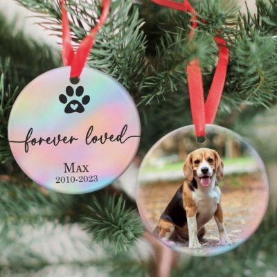 Sentimental Christmas Gift For Loss Of Pet Personalized Ceramic Ornament
