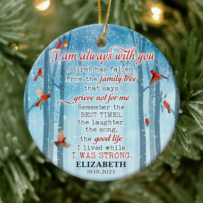 Custom Memorial Christmas Ceramic Ornament Lost Loved One Gift 01