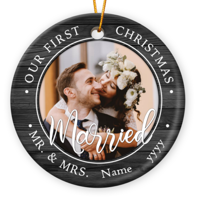 Personalized Ornament First Christmas Married Custom Gifts
