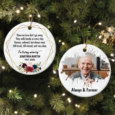 Personalized Sympathy Ornament Gift Memorial Ceramic Ornament For Lost Loved One