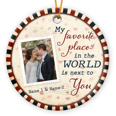 Custom Couple Photo Christmas Ornaments Special Keepsake Gift